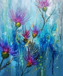 Abstract Thistle Field Diamond Painting