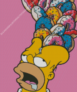 Crazy Homer Simpson Diamond Painting