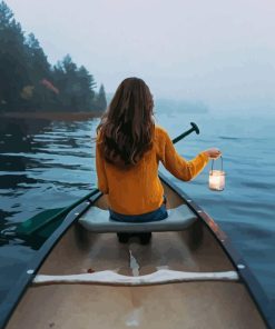 Girl In Boat Diamond Painting