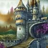 Medieval Castle In The Forest Diamond Painting