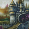 Medieval Castle In The Forest Diamond Painting