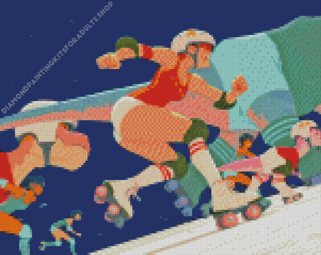 Roller Derby Players Diamond Painting