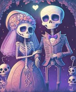 Romantic Skeleton Couple Diamond Painting