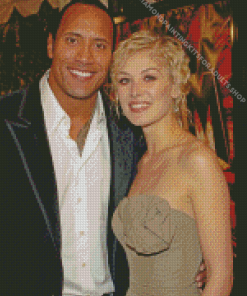 Rosamund Pike And The Rock Diamond Painting