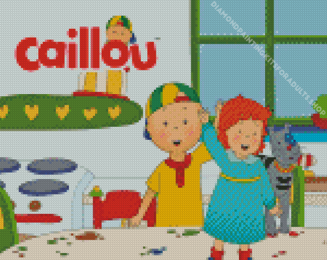 Caillou Pebble In French Diamond Painting