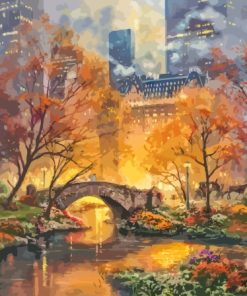 Central Park In The Fall Diamond Painting