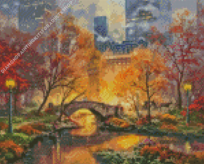 Central Park In The Fall Diamond Painting