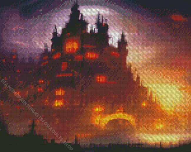 Fantasy Moonlight Castle Diamond Painting