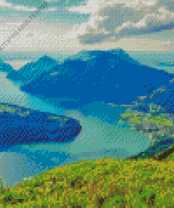 Lake Lucerne Vierwaldstattersee Diamond Painting