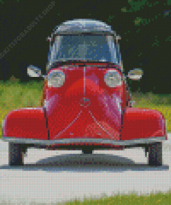 Red Vintage Bubble Car Diamond Painting