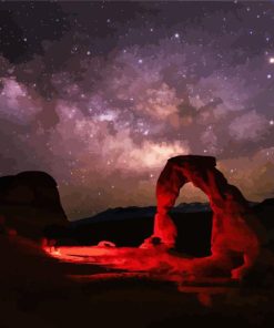 Utah Delicate Arch With Milky Way Diamond Painting