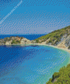 Vathy Beach In Greece Diamond Painting