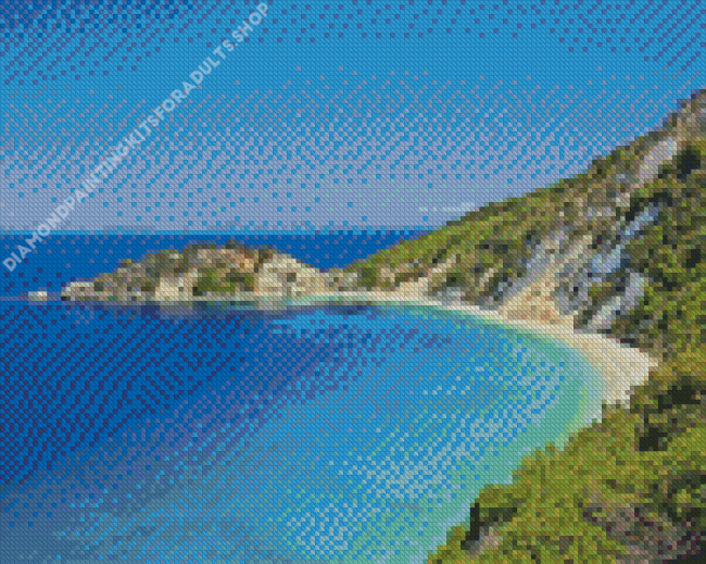 Vathy Beach In Greece Diamond Painting