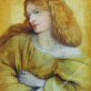 Woman In Yellow Art Diamond Painting