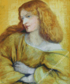 Woman In Yellow Art Diamond Painting