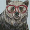 Bear With Glasses Diamond Painting