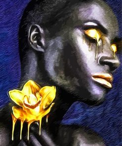 Black Golden Tears Diamond Painting