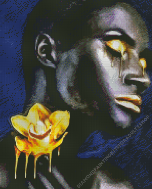 Black Golden Tears Diamond Painting