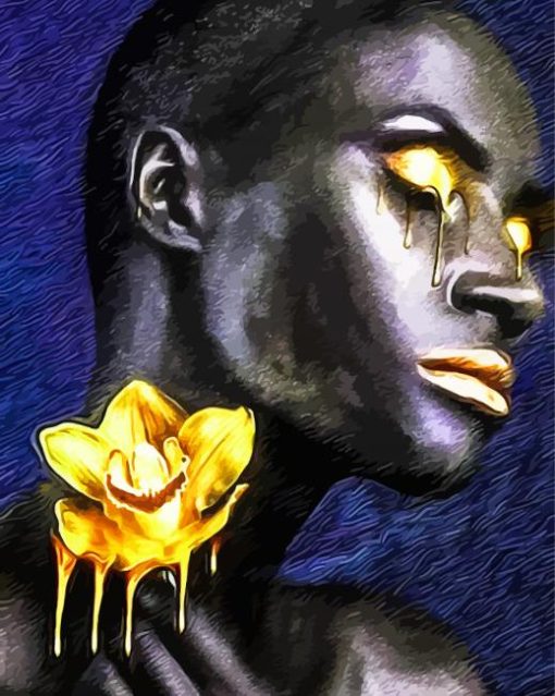 Black Golden Tears Diamond Painting