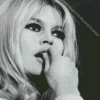 Black and White Brigitte Bardot Diamond Painting