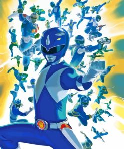 Blue Power Ranger Superhero Diamond Painting