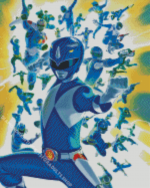 Blue Power Ranger Superhero Diamond Painting