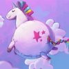 Cartoon Fluffy Unicorn Diamond Painting