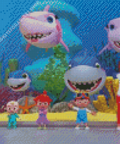 Cocomelon Baby Shark Diamond Painting