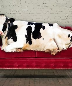 Cow On Sofa Diamond Painting