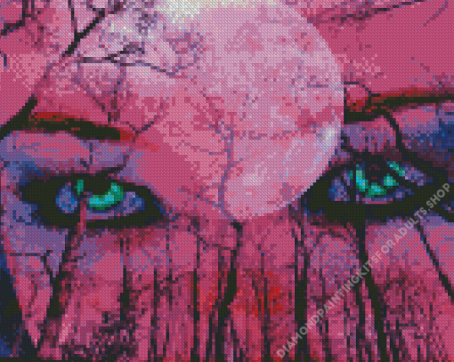 Dark Forest Eyes Diamond Painting