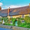 English Cotswold Cottage Thatch Diamond Painting