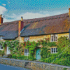 English Cotswold Cottage Thatch Diamond Painting