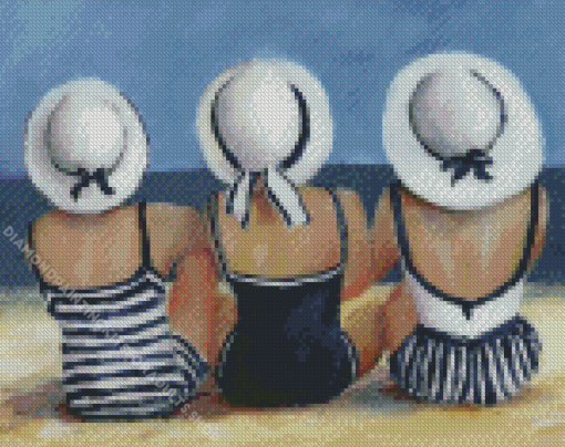 Girl In The Beach Diamond Painting