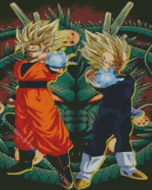 Goku And Vegita Dragon Ball Diamond Painting