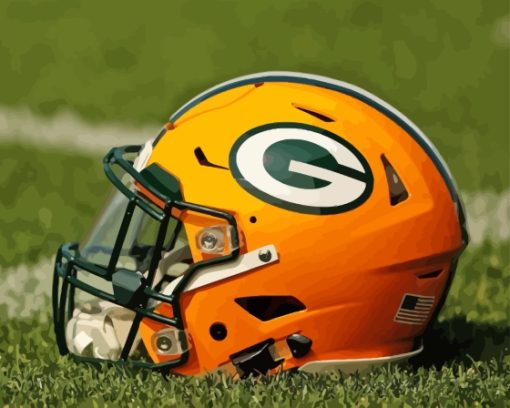 Green Bay Packers Helmet Diamond Painting