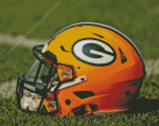 Green Bay Packers Helmet Diamond Painting