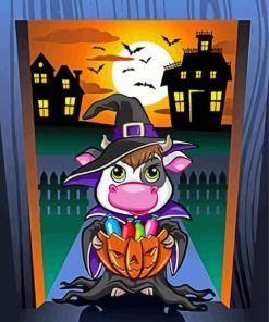 Halloween Cow Diamond Painting