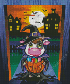 Halloween Cow Diamond Painting