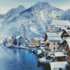 Hallstatt Winter Village Diamond Painting