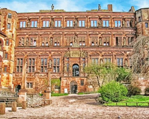 Heidelberg Palace Castle Diamond Painting