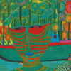 Hundertwasser Columbus Rainy Day In India Diamond Painting