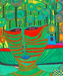 Hundertwasser Columbus Rainy Day In India Diamond Painting