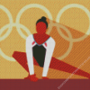 Illustration Gymnast Girl Diamond Painting