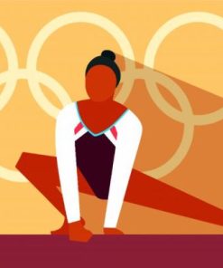 Illustration Gymnast Girl Diamond Painting