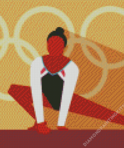 Illustration Gymnast Girl Diamond Painting