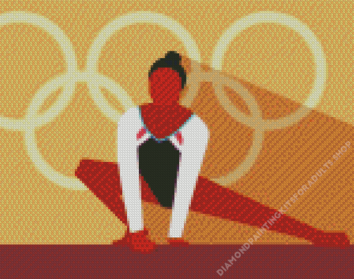 Illustration Gymnast Girl Diamond Painting