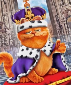 King Garfield The Cat Diamond Painting