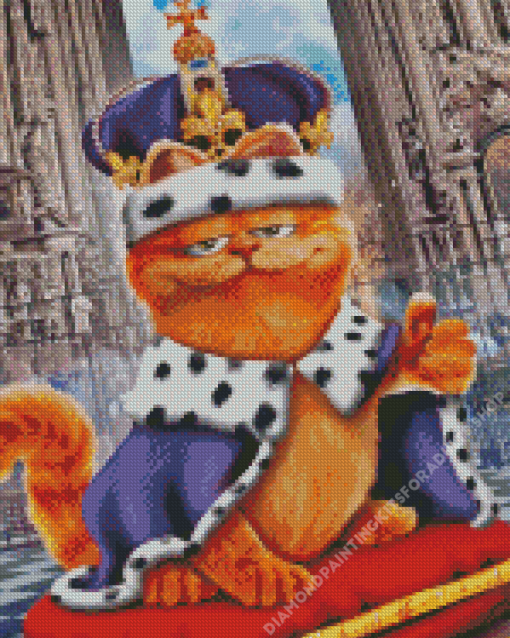 King Garfield The Cat Diamond Painting