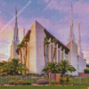 Las Vegas Nevada Temple Sunset Diamond Painting