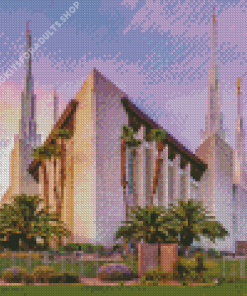 Las Vegas Nevada Temple Sunset Diamond Painting